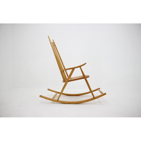 Image 1 of Vintage wooden rocking chair, Czechoslovakia 1960