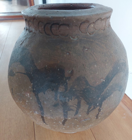 Image 1 of Spanish Old Clay Pot / Parreta From Calanda Area (Teruel)