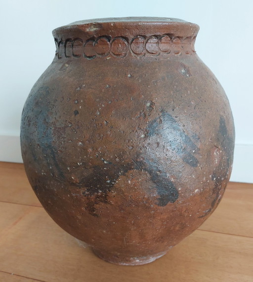 Spanish Old Clay Pot / Parreta From Calanda Area (Teruel)