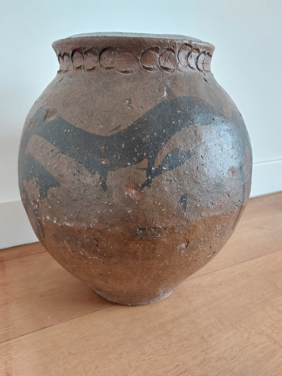 Image 1 of Spanish Old Clay Pot / Parreta From Calanda Area (Teruel)