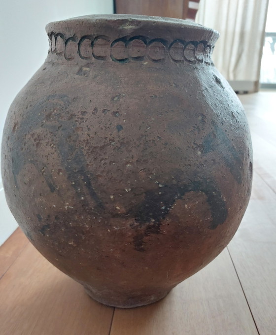 Image 1 of Spanish Old Clay Pot / Parreta From Calanda Area (Teruel)