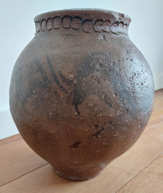 Image 1 of Spanish Old Clay Pot / Parreta From Calanda Area (Teruel)