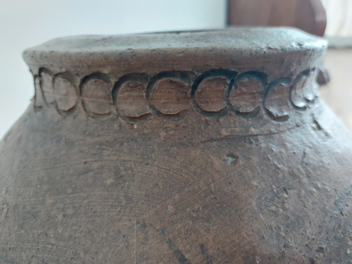 Spanish Old Clay Pot / Parreta From Calanda Area (Teruel)