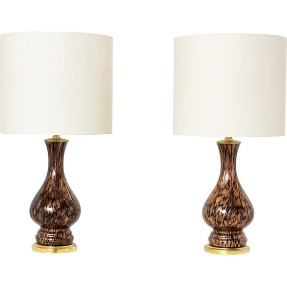 Image 1 of Coppia di lampade vintage in vetro di Murano di Vincenzo Nason, 1960