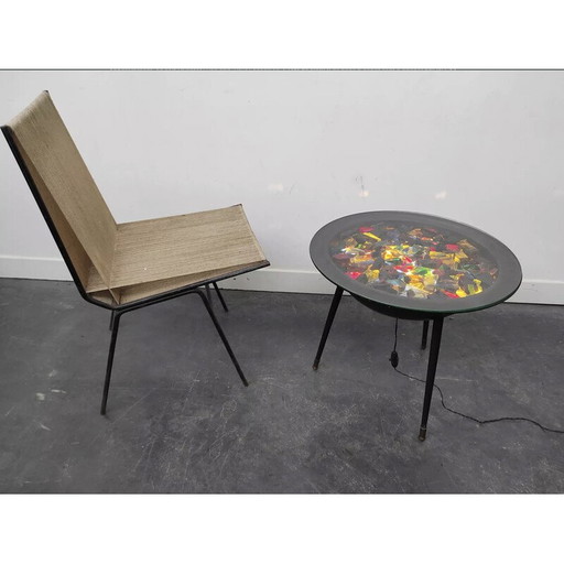 Vintage brazier light coffee table, 1950s