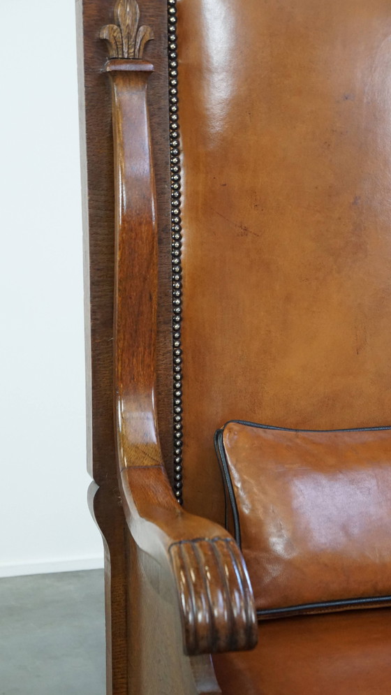 Image 1 of Sheepskin Leather Armchair/Trone