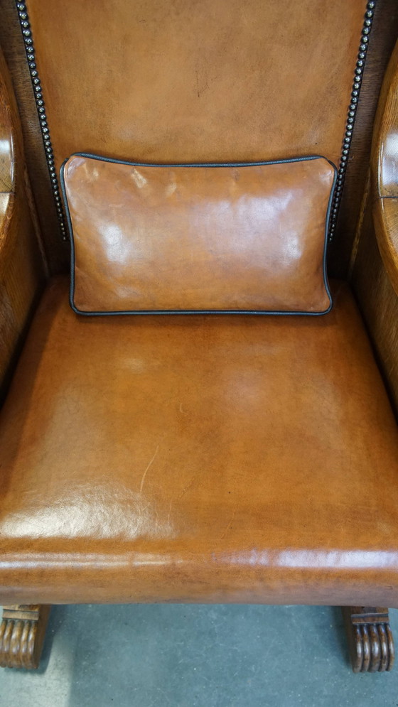 Image 1 of Sheepskin Leather Armchair/Trone