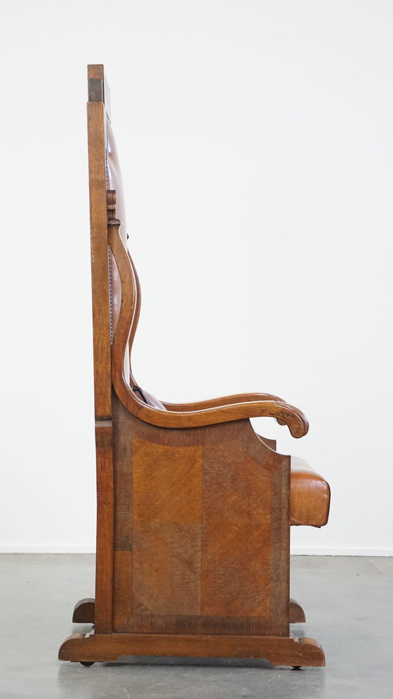 Image 1 of Sheepskin Leather Armchair/Trone