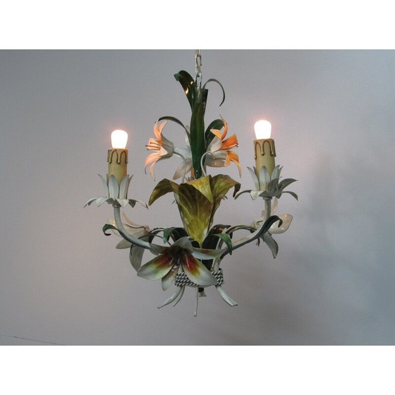 Image 1 of Mid century metal chandelier, 1960s