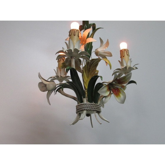 Image 1 of Mid century metal chandelier, 1960s