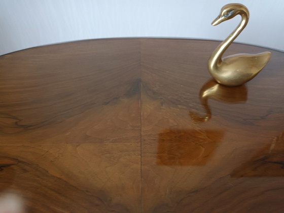 Image 1 of Mesa de pedestal Art Déco de nogal