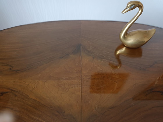 Image 1 of Mesa de pedestal Art Déco de nogal