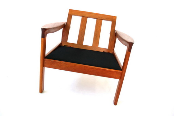 Image 1 of Arne Wahl Iversen pour Komfort Denmark, Mid Century Danish Teak Lounge Chair / Fauteuil, nouvelle couverture