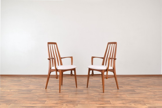 Image 1 of Mid-Century Teak Eva Armchair By Niels Koefoed For Koefoeds Hornslet, 1960S, Set Of 2