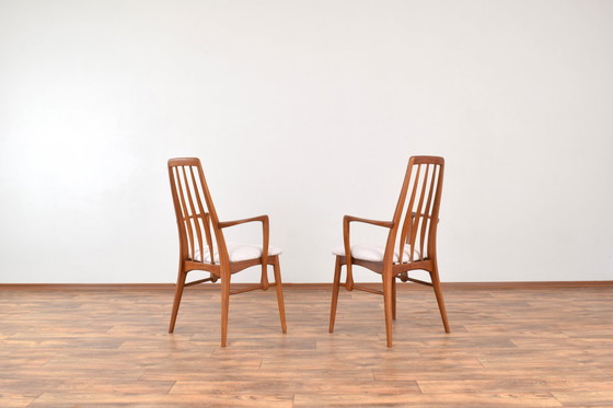 Image 1 of Mid-Century Teak Eva Armchair By Niels Koefoed For Koefoeds Hornslet, 1960S, Set Of 2