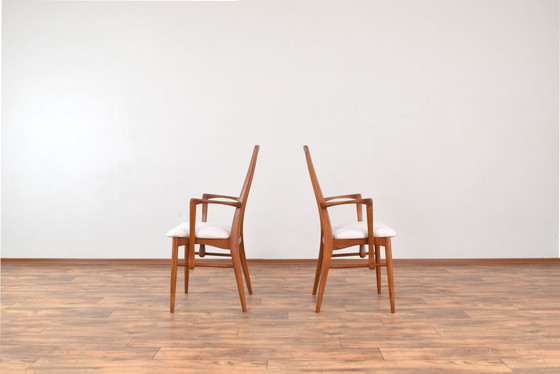 Image 1 of Mid-Century Teak Eva Armchair By Niels Koefoed For Koefoeds Hornslet, 1960S, Set Of 2