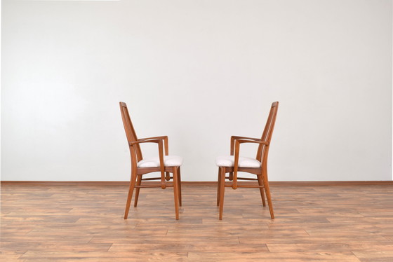 Image 1 of Mid-Century Teak Eva Armchair By Niels Koefoed For Koefoeds Hornslet, 1960S, Set Of 2