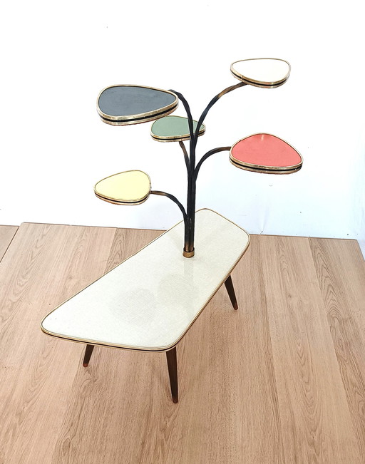 colorful fifties plant table with six tiers