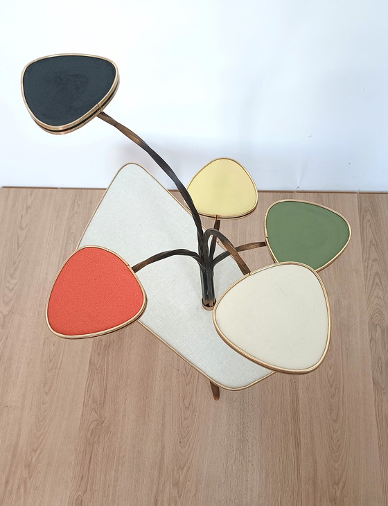 Image 1 of colorful fifties plant table with six tiers