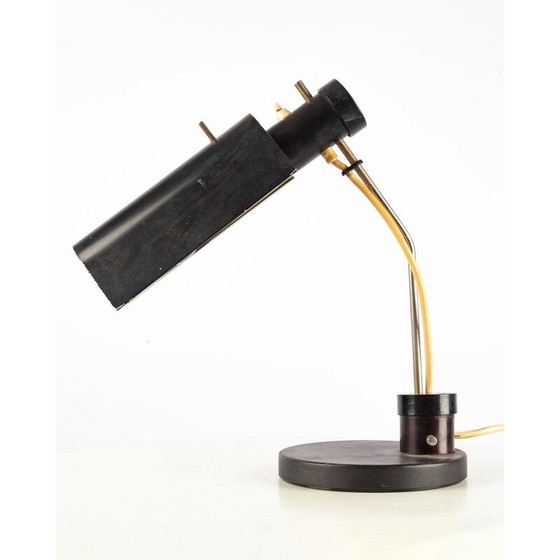 Image 1 of Vintage black metal desk lamp for Schwarze Ostdeutsche Schreibtischlampe, Germany 1960