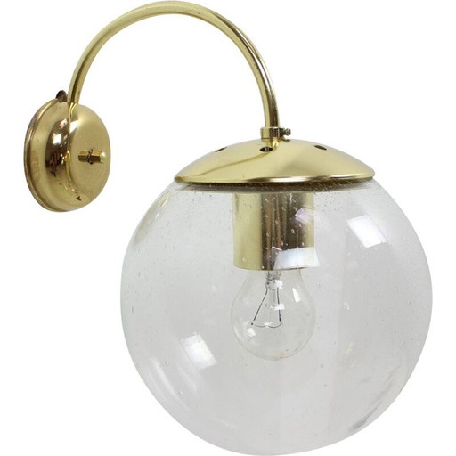 Pair of vintage brass sconces by Kamenicky Senov, Czechoslovakia 1970