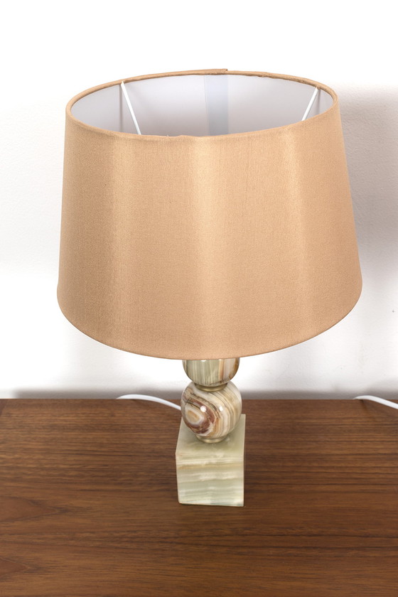 Image 1 of 2x onyx table lamps