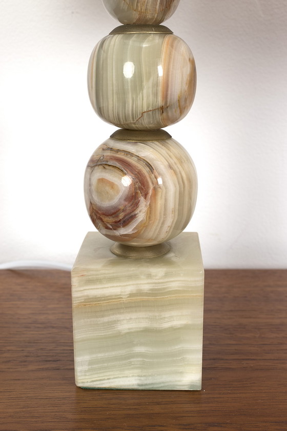 Image 1 of 2x onyx table lamps