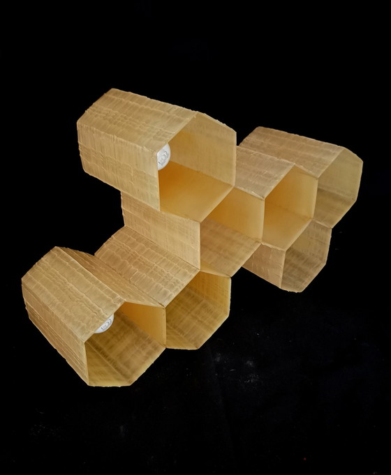 Image 1 of Sixties Ceiling Lamp With Honeycomb Screens