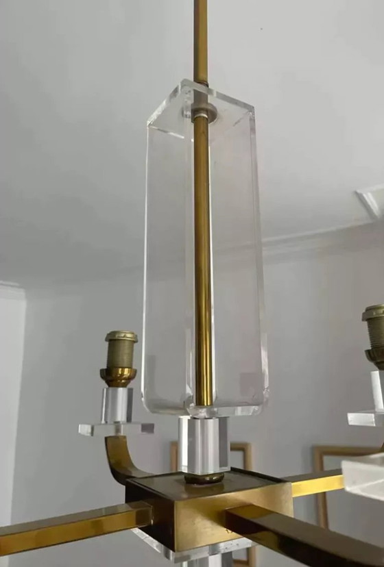 Image 1 of Brass Chandelier France 1970