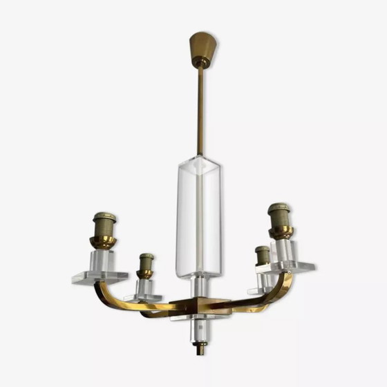 Image 1 of Brass Chandelier France 1970