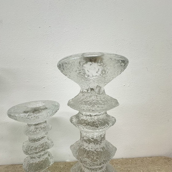 Image 1 of Set of 7 vintage candlestick by Timo Sarpaneva for IIttala, Finland 1970