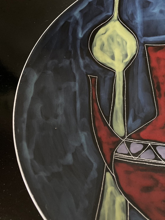 Image 1 of Vintage 1960'S Wall Plate With Abstract Still Life