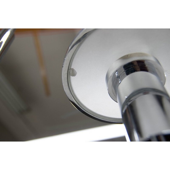 Image 1 of Vintage functionalist chandelier in chrome and glass, 1930s