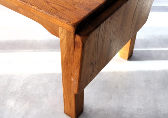 Image 1 of Brutalist Solid Oak Dining Table