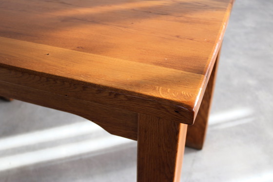 Image 1 of Brutalist Solid Oak Dining Table