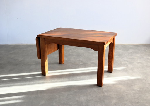 Brutalist Solid Oak Dining Table