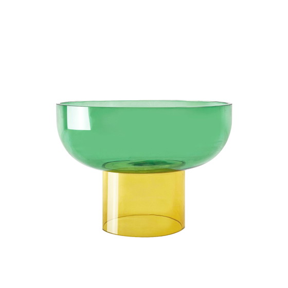 Image 1 of Cloudnola Tip Top Bowl / Fruitbowl Vert et Jaune moyen