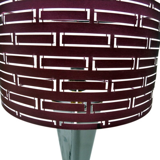 Image 1 of Lampada da tavolo vintage Hollywood Regency con paralume traforato, Belgio anni '70
