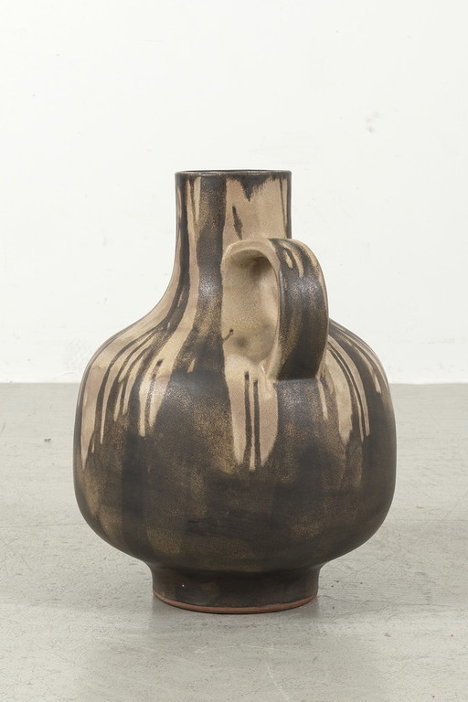 Karlsruher Majolika floor vase