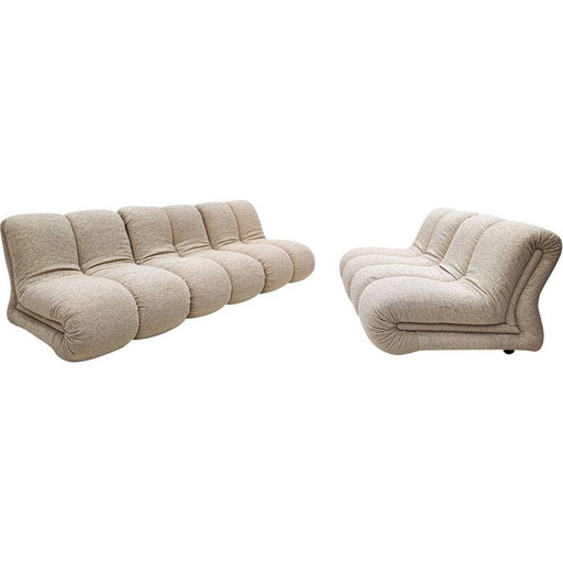 Mid-century Pagru modular sofa by Claudio Vagnoni for 1P, Italy 1960s