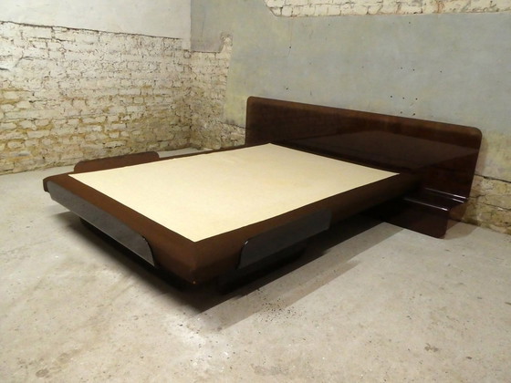 Image 1 of Vintage Smoked Plexiglas Bed, 1970