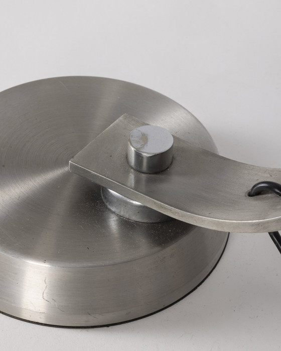 Image 1 of Lampada da tavolo ministeriale anni '70 in metallo cromato, design italiano 
