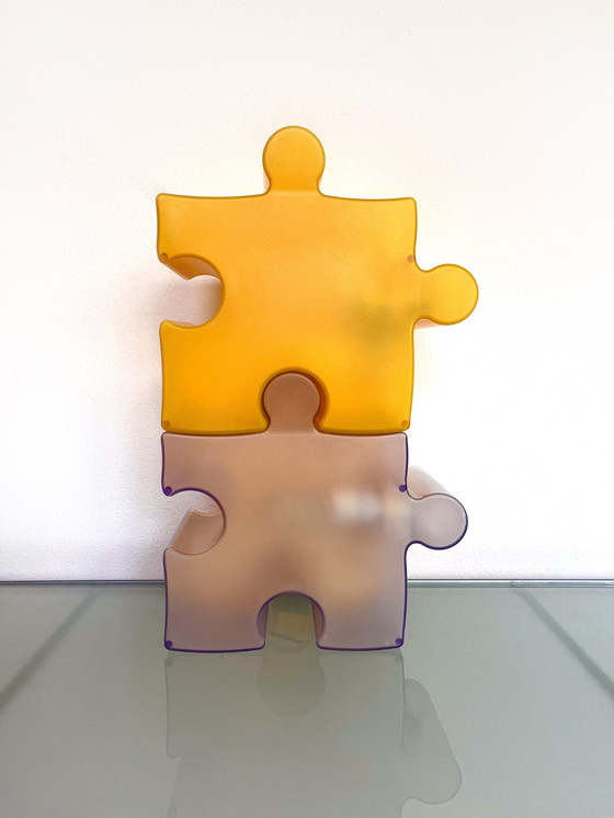 Image 1 of Vintage Yellow Puzzle Lamp From Visual Gram Visualgram