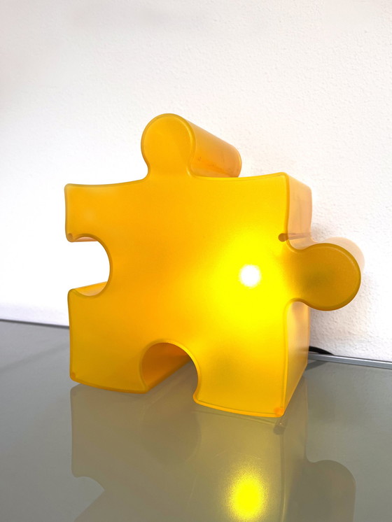 Image 1 of Vintage Yellow Puzzle Lamp From Visual Gram Visualgram