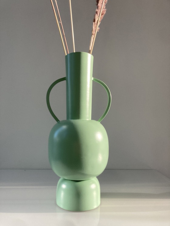 Image 1 of Modern Mint Green Ornamental Vase