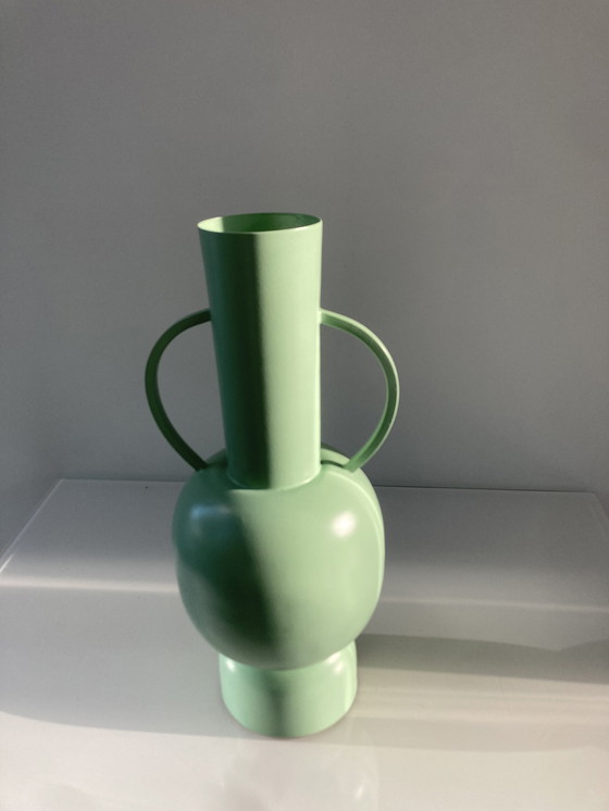 Image 1 of Modern Mint Green Ornamental Vase