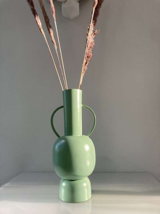 Image 1 of Modern Mint Green Ornamental Vase