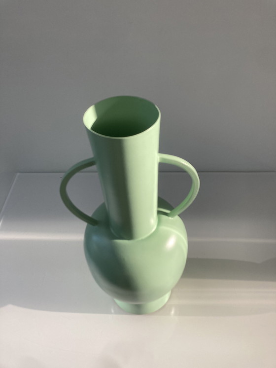 Image 1 of Modern Mint Green Ornamental Vase