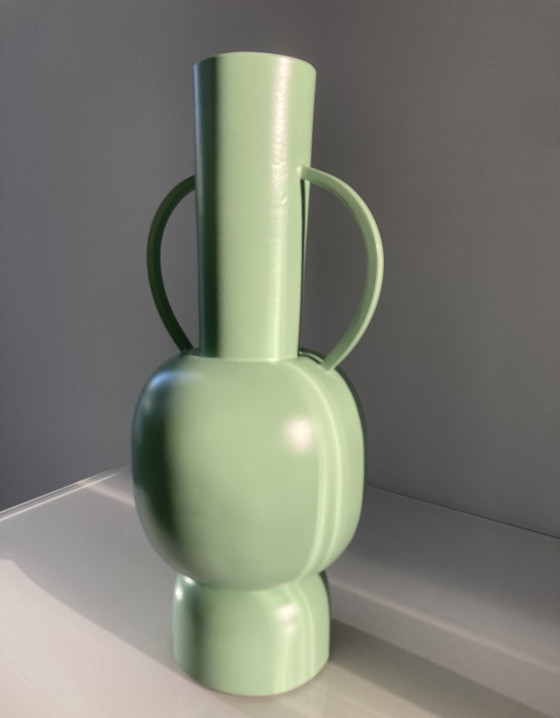 Image 1 of Modern Mint Green Ornamental Vase