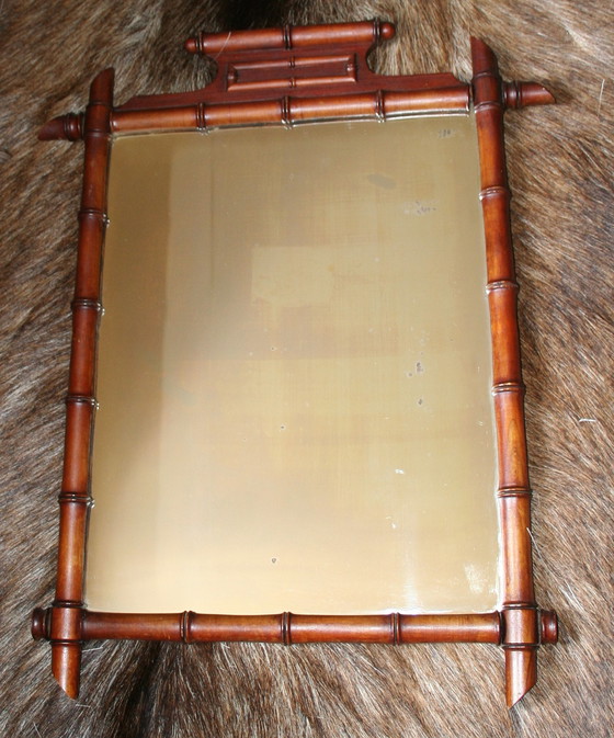 Image 1 of Faux Bamboo mirror